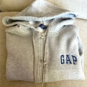 Girls Gap FullZip hoodie Gray Medium
